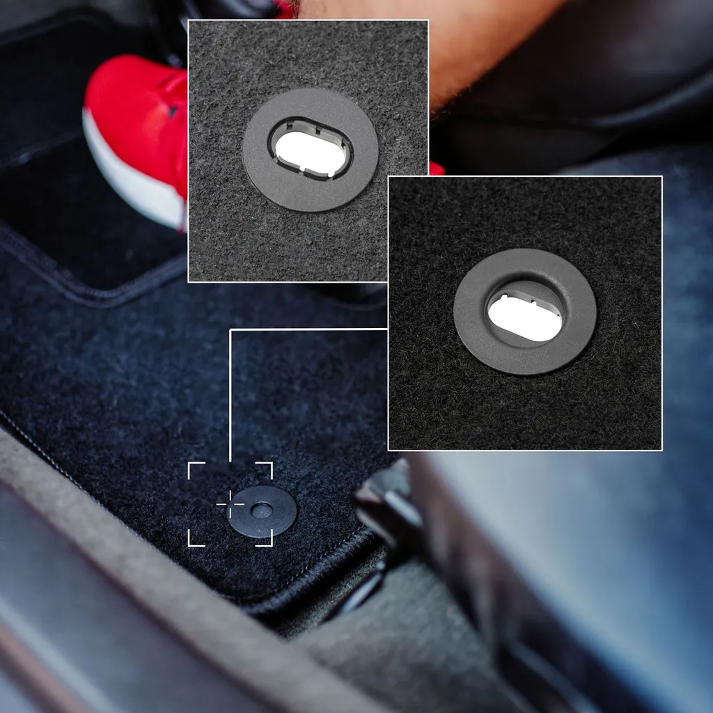 Wielganizator Tappetini anteriori in velluto per Ford C-MAX MK1 (2003-2010, minivan) neri, set 2 pz, con fissaggi - 3