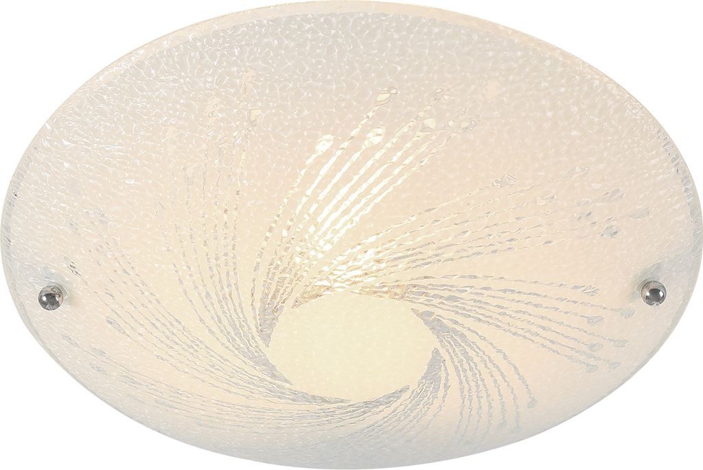 A close-up, studio shot of a ceiling light fixture.