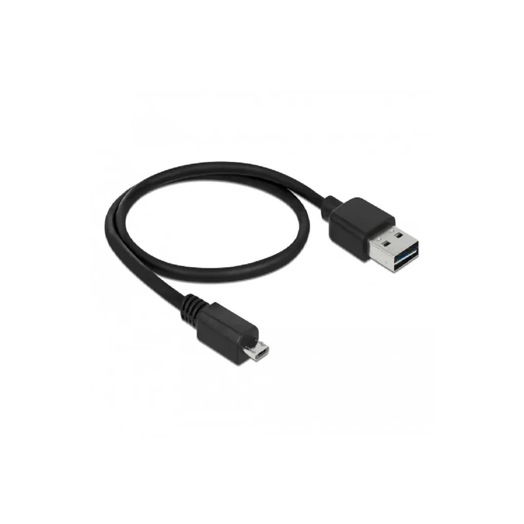Câble USB 2.0 réversible vers Micro-B 0.5m noir pour smartphone - 3
