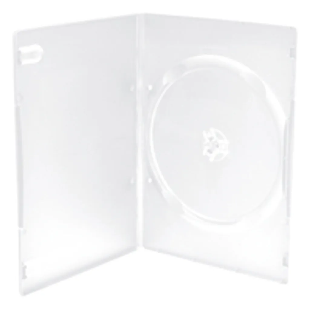 Boîtier DVD MediaRange Slim 7mm Transparent pour 1 Disque - Pack de 10