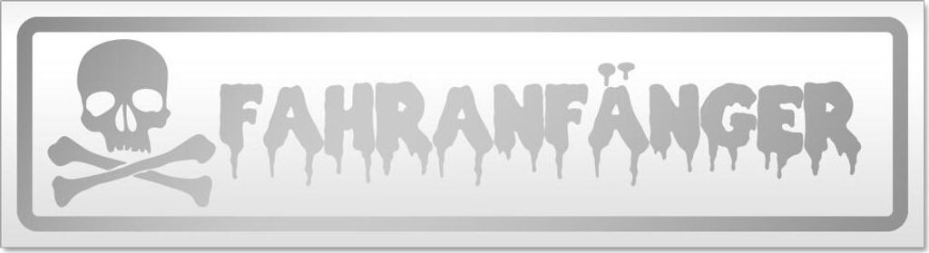 Fahranfänger Totenkopf Magnetschild Schild magnetisch