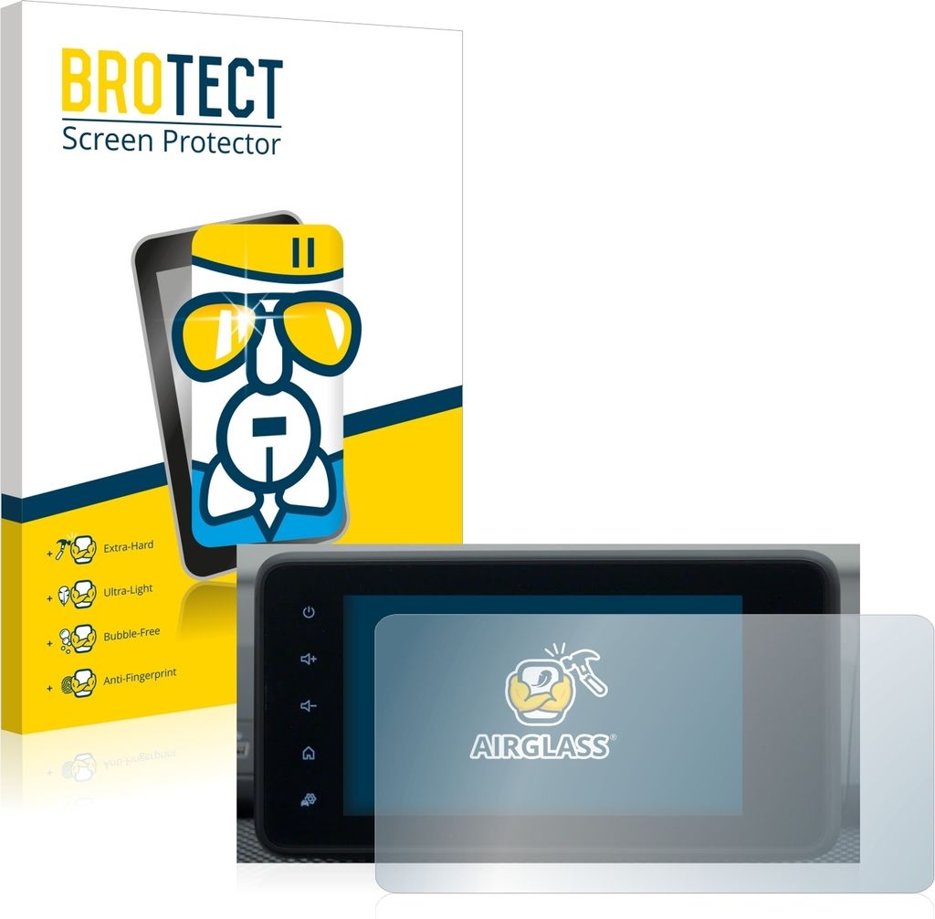 BROTECT Schutzglas für Dacia Sandero 2021-2025 Media Display 8" Schutzfolie Panzer Folie Glas Display Schutz klar