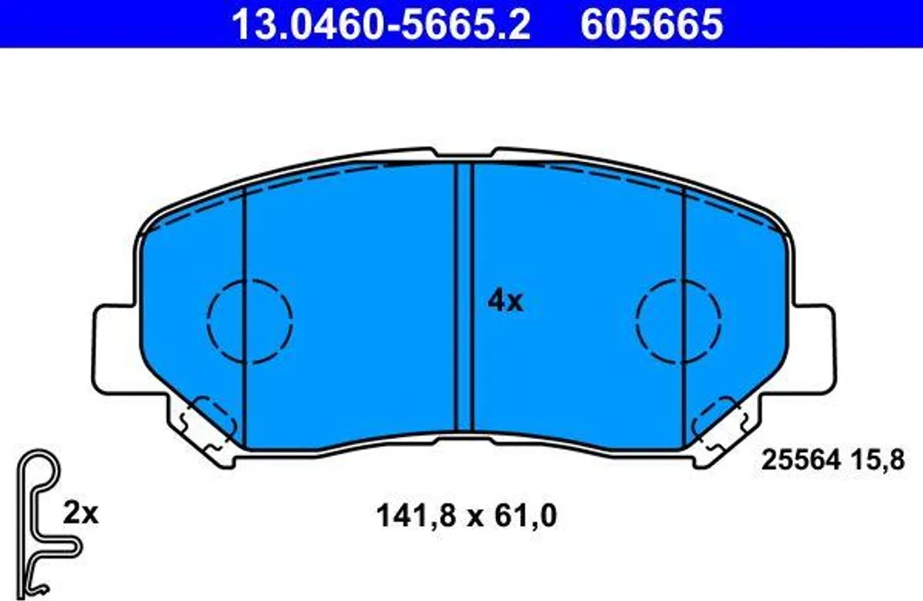 Plaquettes de frein ATE 13.0460-5665.2 pour CX-5 OE KDY93328Z haute qualité