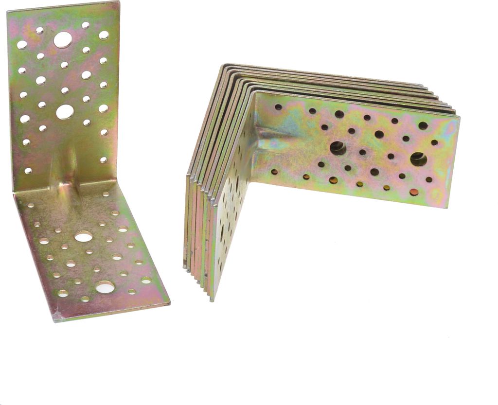 Aqbau Schwerlast-Winkelverbinder mit Sicke 150x150x80mm Winkelverbinder 10stk.