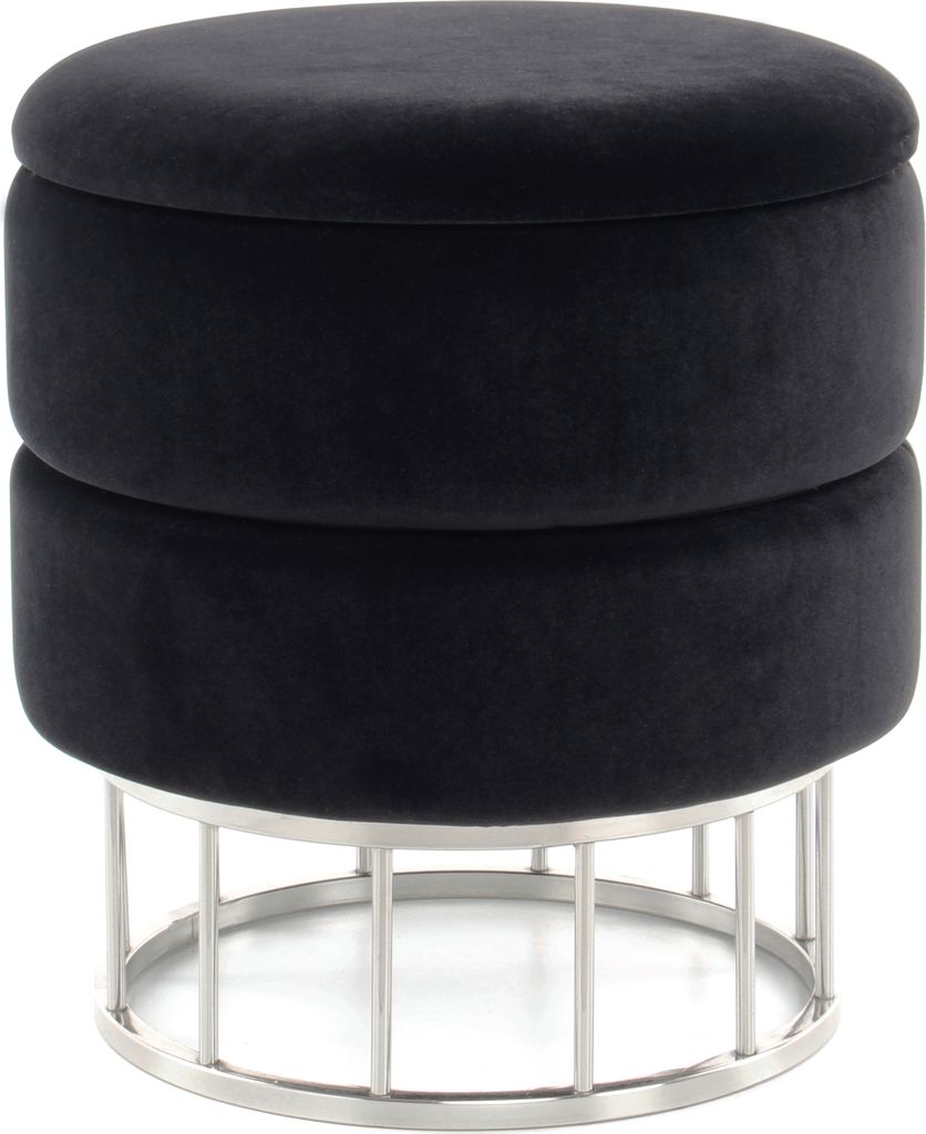 Hocker Zero 500 Schwarz / Silber Produktbild 