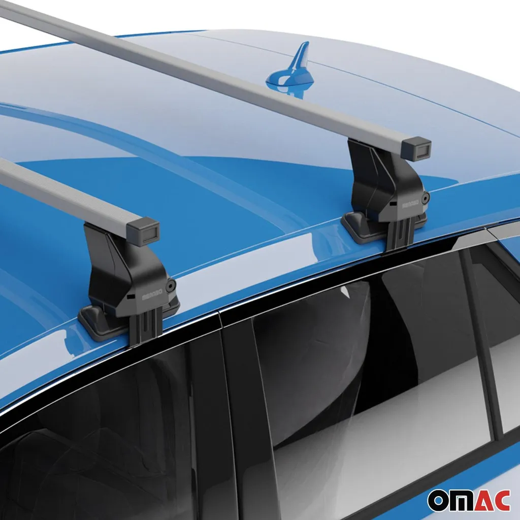 Menabo Portapacchi Acciaio Argento per Volkswagen Golf Plus 03-08 - 5