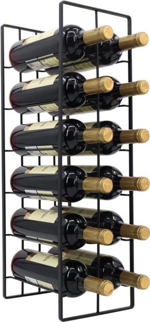 Kondela Stojak na wino Gamez - czarny Zdjęcie produktu 
