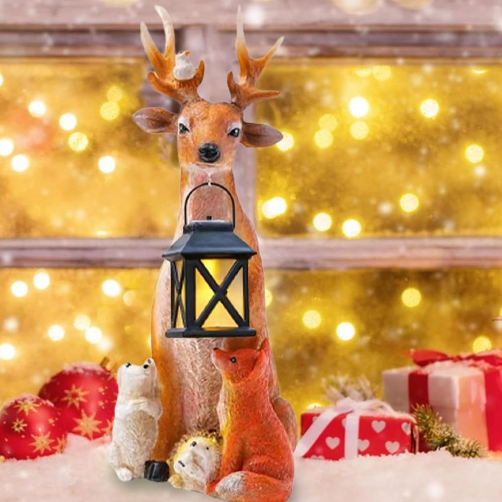 Große LED Acryl Hirschkuh Weihnachtsdekoration – 120 LEDs, Kaltweiß, 104x62x28 Cm, Für Innen & Außen