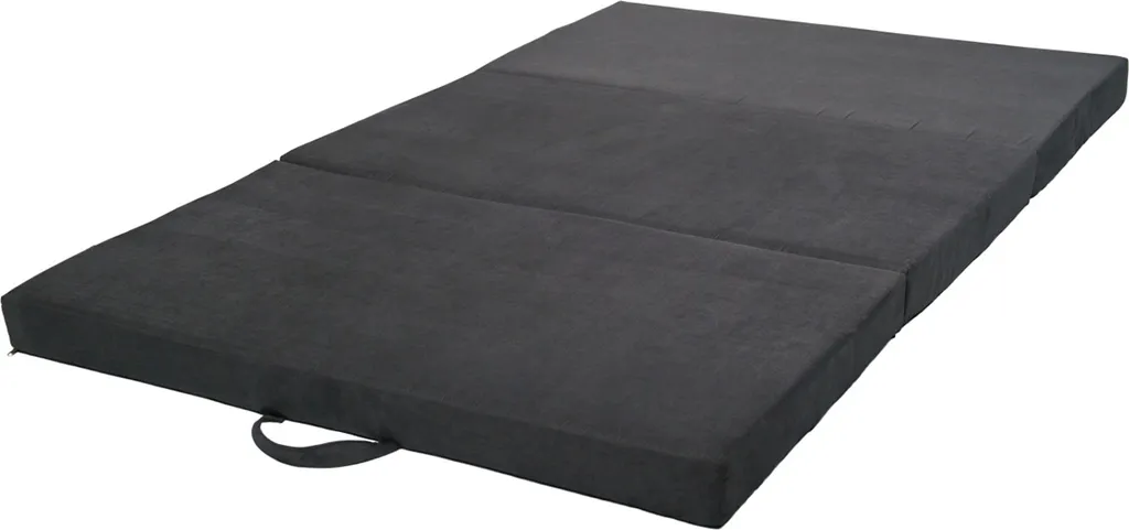 Matelas 120x200x10cm gris haute densité pour un couchage d'appoint