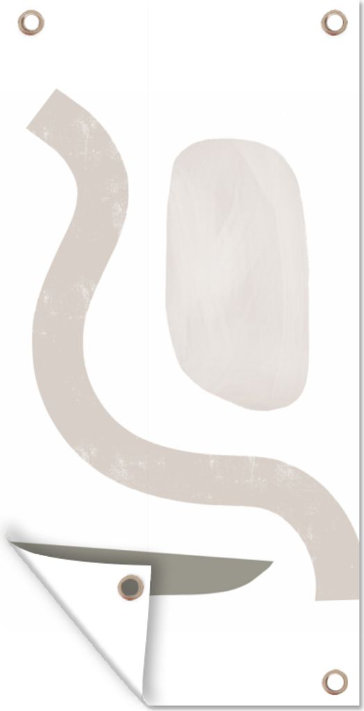 MuchoWow 40x80 cm Outdoor-Poster Gartendeko Sichtschutz Garten Poster für den Garten Pastell - Minimalismus - Gestaltung