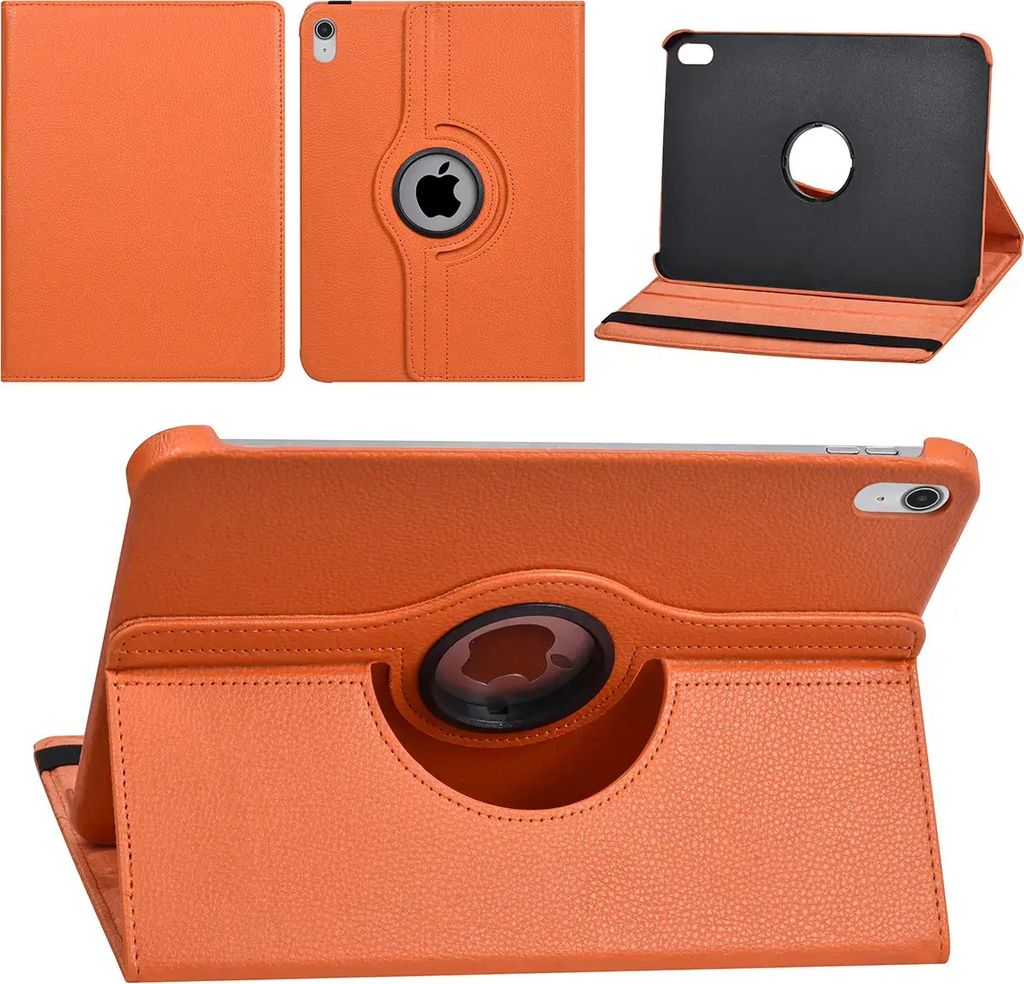 Apple iPad 10.9 (2022) Book Case Tablet - 360 Graden Draaibaar - Orange