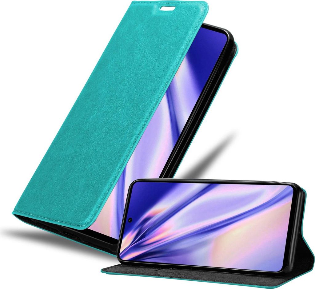 Cadorabo Hülle für Motorola MOTO G200 5G Schutz Hülle in Türkis Handyhülle Etui Case Cover Magnetverschluss