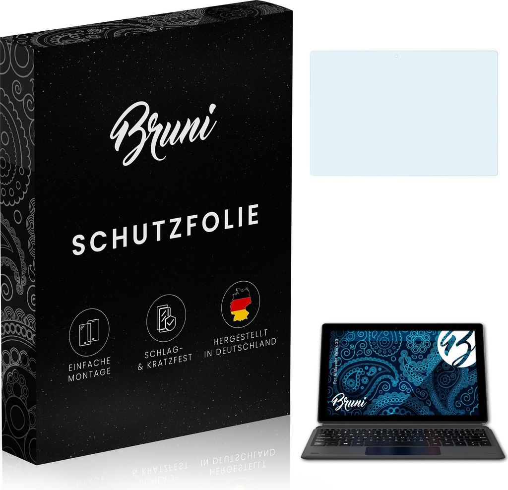 Bruni Basics-Clear 2x Schutzfolie kompatibel mit Alldocube iWork 20 Folie