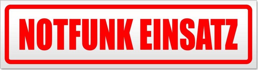 Notfunk Einsatz Magnetschild Schild magnetisch