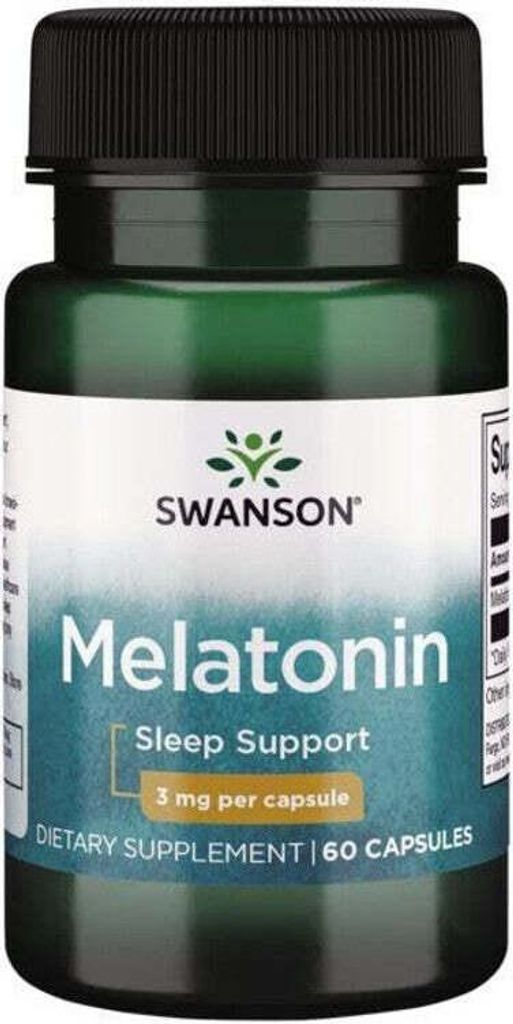 Melatonina 3 mg 60 kapsułek Swanson Health Products Zdjęcie produktu 