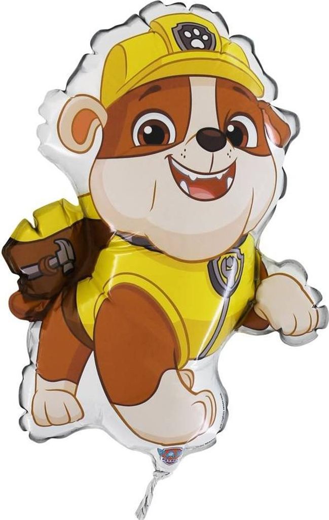 Rubble Paw Patrol Mini-Folienballon, am Stab, 35 cm Produktbild 