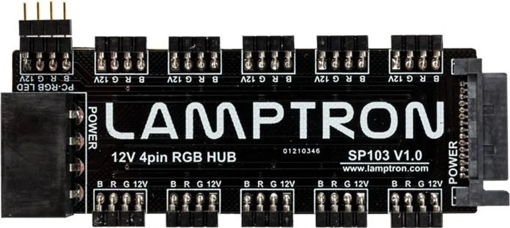 Hub RGB PC Lamptron SP103 pour Synchroniser Ventilateurs et LED