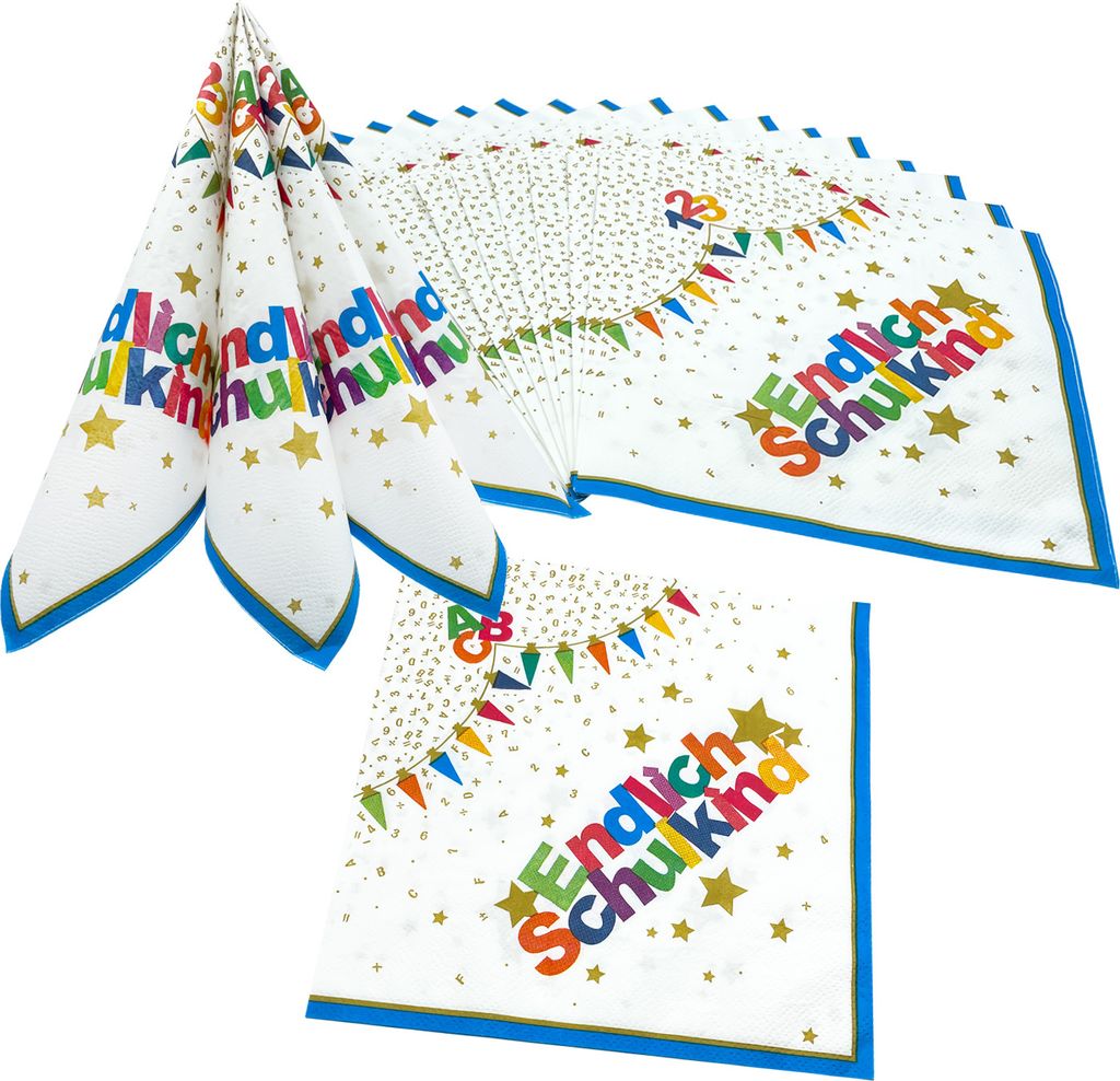 Oblique Unique 20 Servietten Endlich Schulkind für Produktbild 