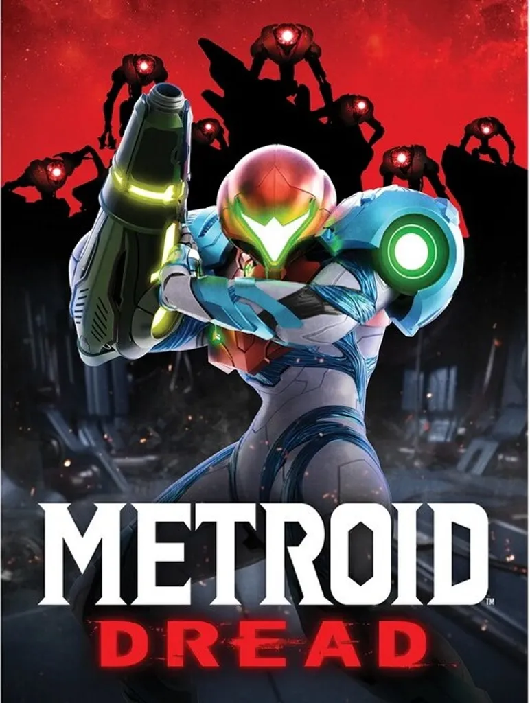 Poster Sous Cadre Metroid Dread PM4962 - Finition Premium Noir et Rouge