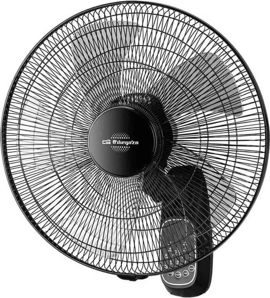 Orbegozo WF 0247 Ventilateur Mural Noir 45cm avec Télécommande et Minuteur