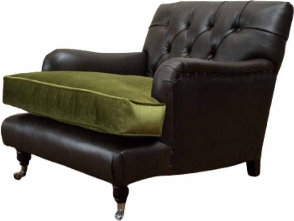 Chesterfield Sessel Design Polster Sofa Couch Chesterfield Leder Neu