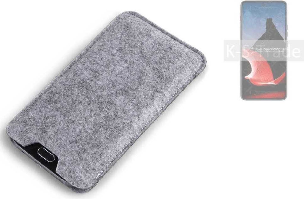 K-S-Trade Filz Handyhülle kompatibel mit Motorola ThinkPhone Schutzhülle Filztasche Filz Tasche Case Sleeve Handy Hülle Filzhülle grau