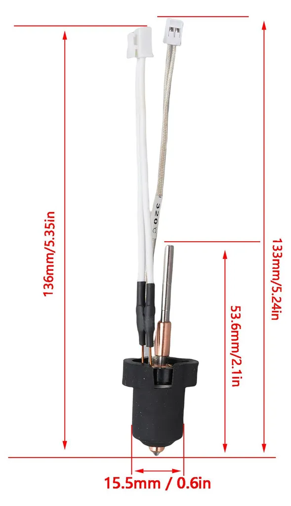 Tête d'Impression 60W Céramique pour Ender 3 V3 Plus - Chauffe Rapide