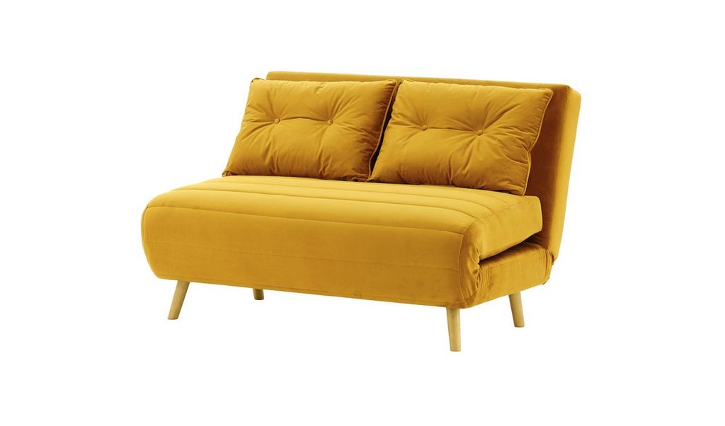 SLF24 - Ausklappbaresofa Flic 120 cm - Senf - Velluto 8