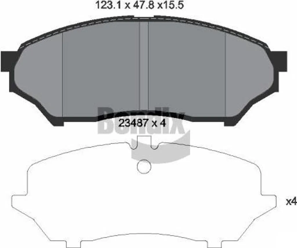 Plaquettes de frein haute performance BENDIX BPD1992 OE MN102615 Pajero