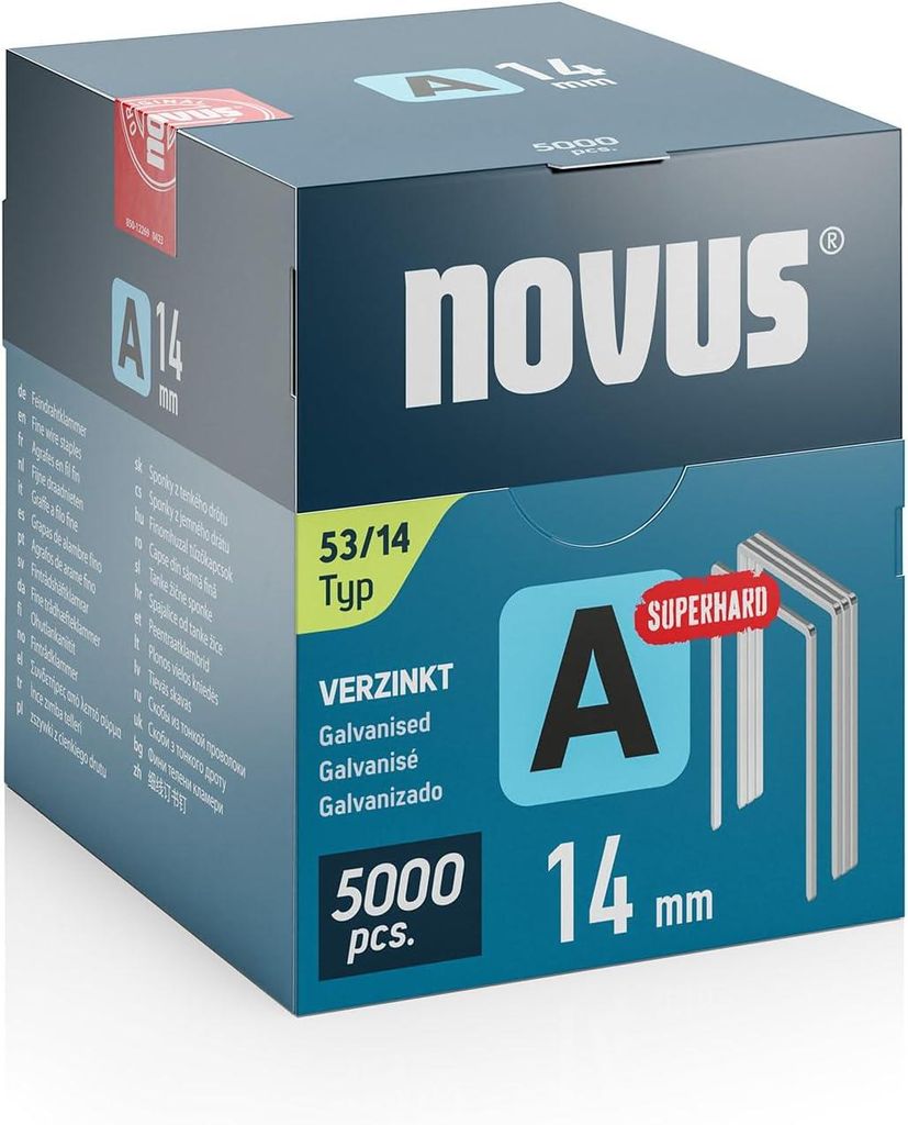 novus 042-0764 novus Tackerklammern Feindraht superhart Imagen del producto 