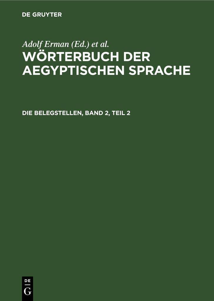 Die Belegstellen, Band 2, Teil 2