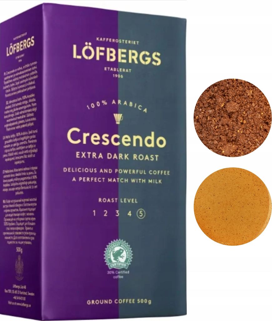 Lofbergs Crescendo tief gerösteter Arabica gemahlener Kaffee 500g