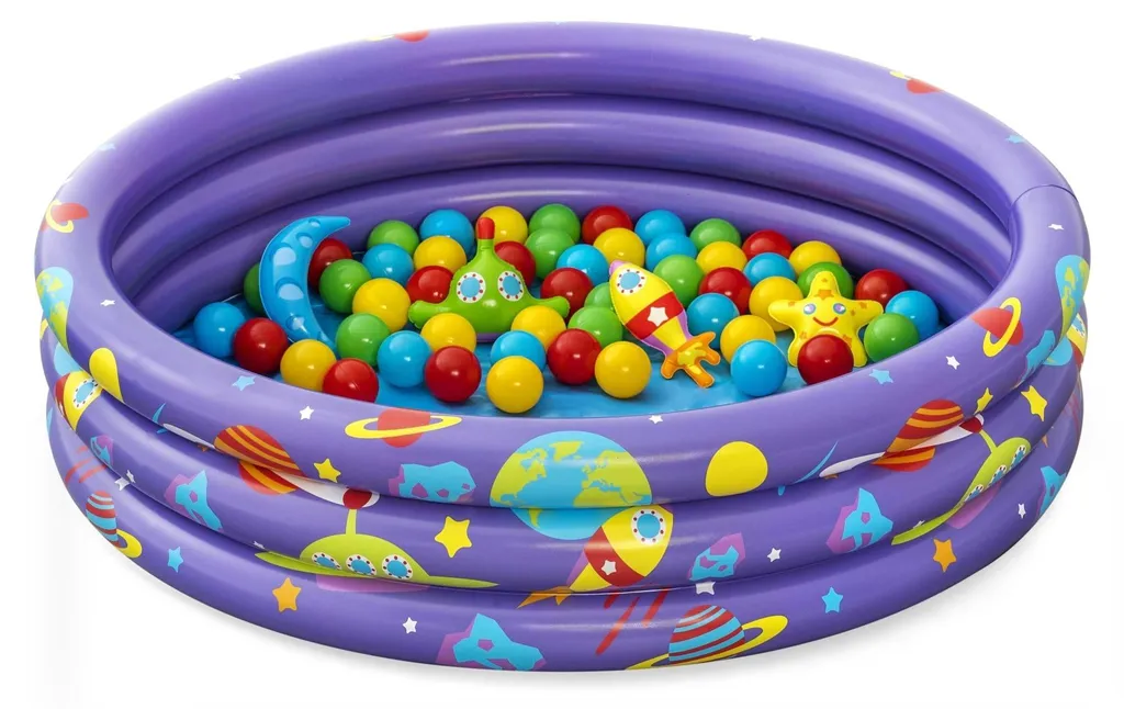 Piscine gonflable pour jardin avec 46 balles pour le plaisir des enfants