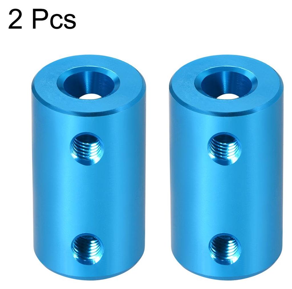 2Stk 6mm bis 6mm Bohrung starre Kupplungsschraube L25XD14 Aluminiumlegierung Wellenkupplungsverbinder Motorzubeh?r Blau