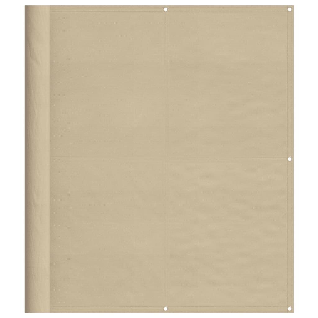 Balkon-Sichtschutz Beige 120x700 cm 100 % Polyester-Oxford