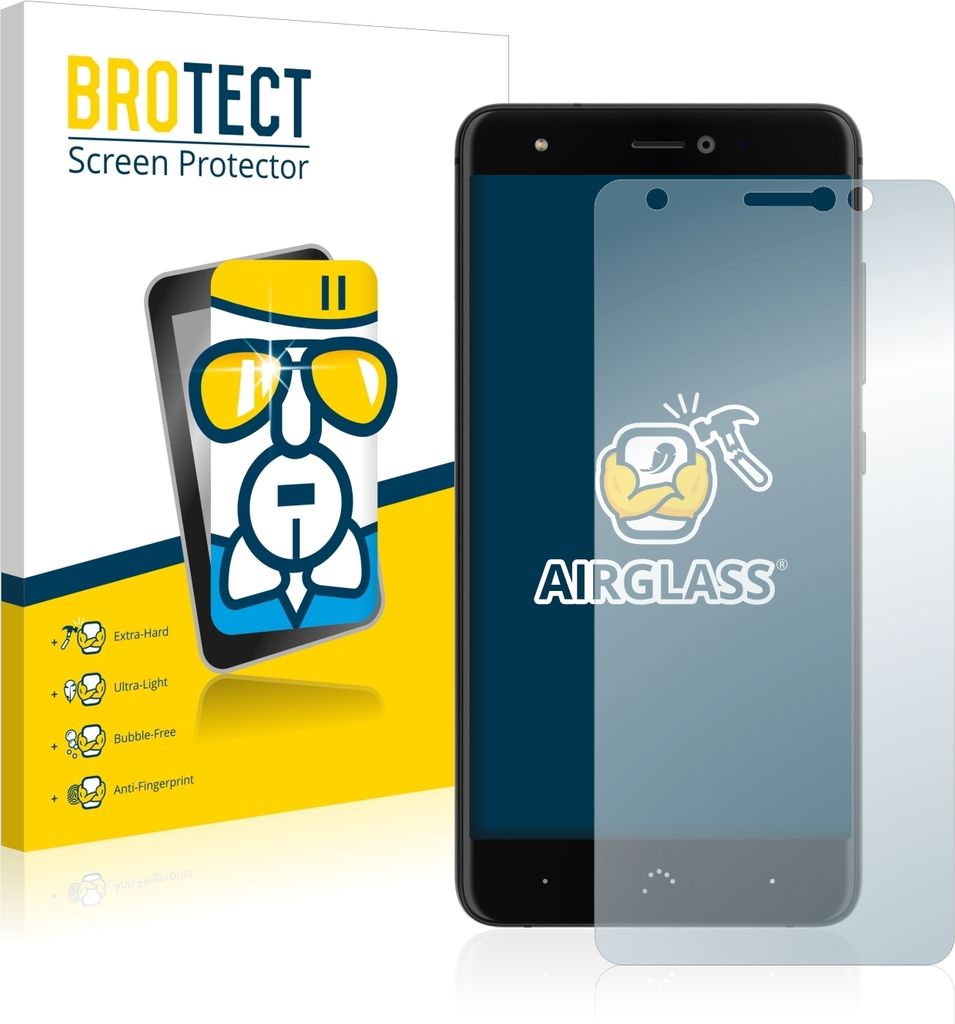 BROTECT Schutzglas für BQ Aquaris X Schutzfolie Panzer Folie Glas Display Schutz klar