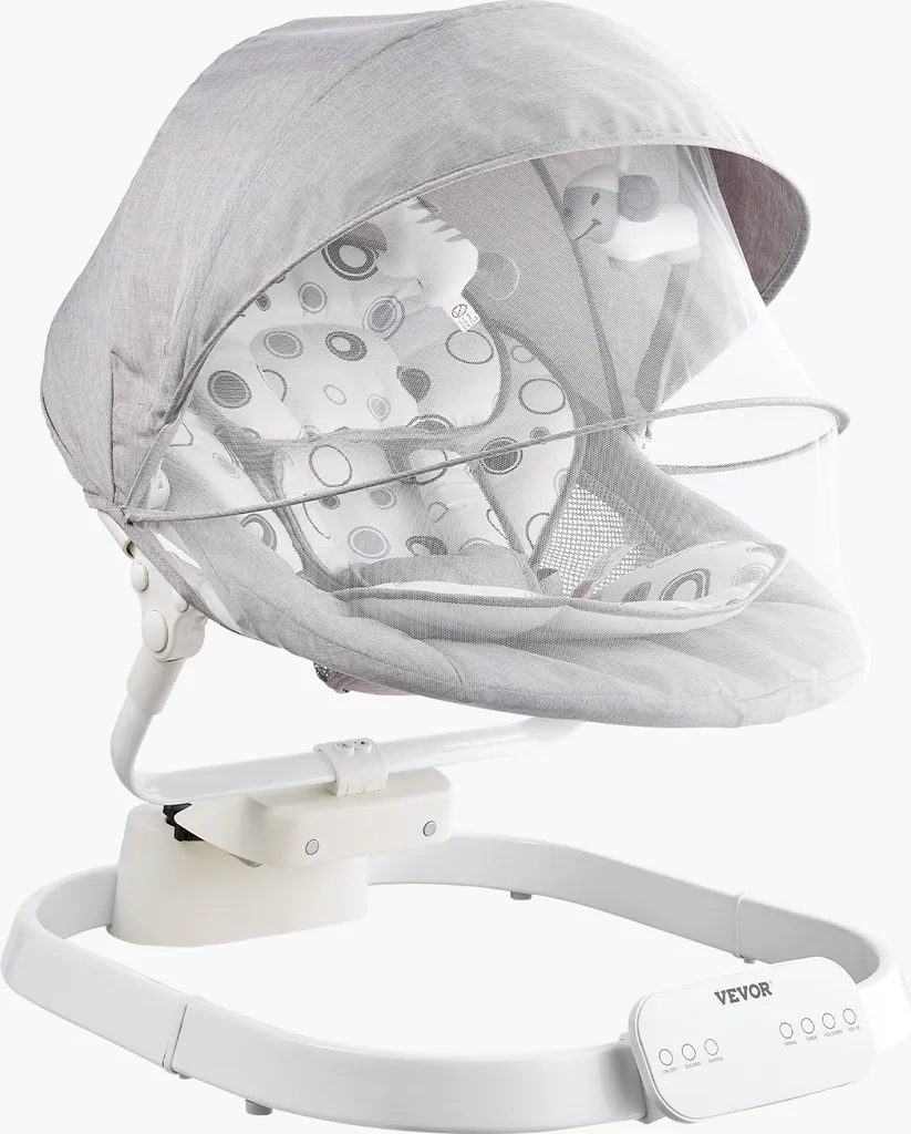 Balançoire Bébé Bluetooth avec Télécommande et Écran Tactile Moderne