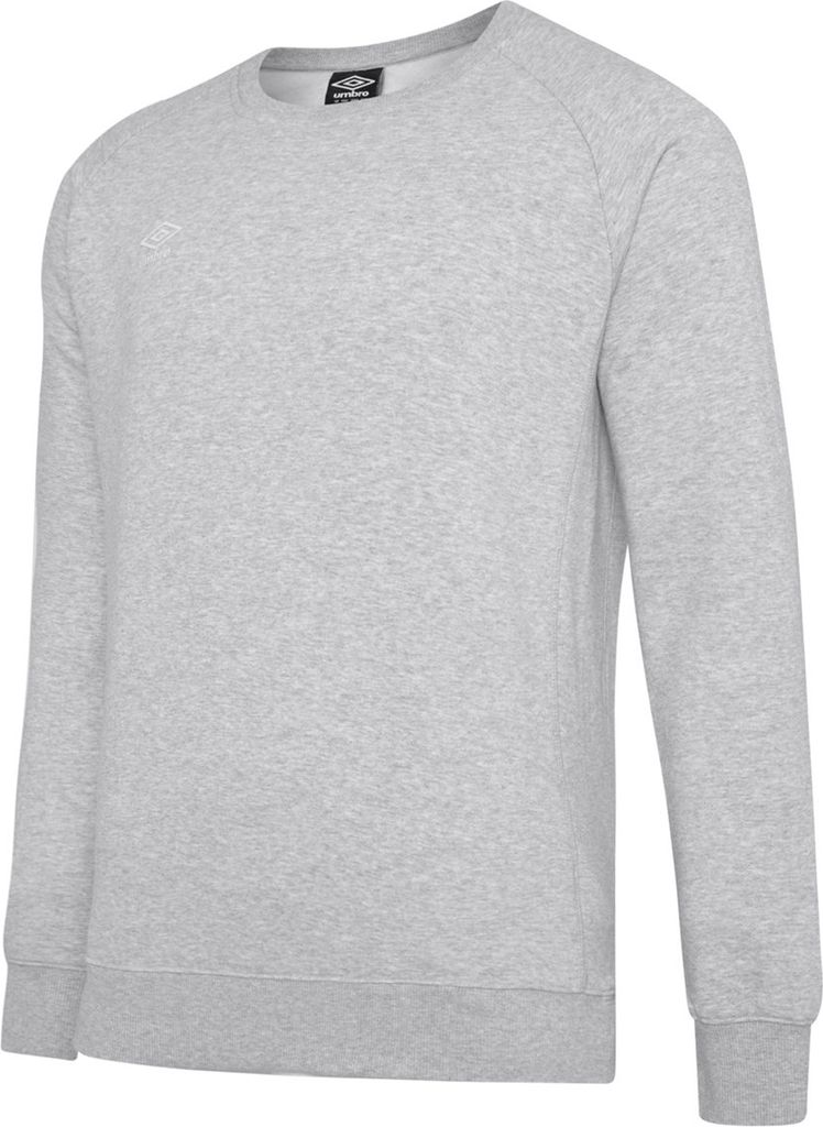 Umbro - "Club Leisure" Sweatshirt für Herren UO132 (S) (Grau meliert/Weiß)