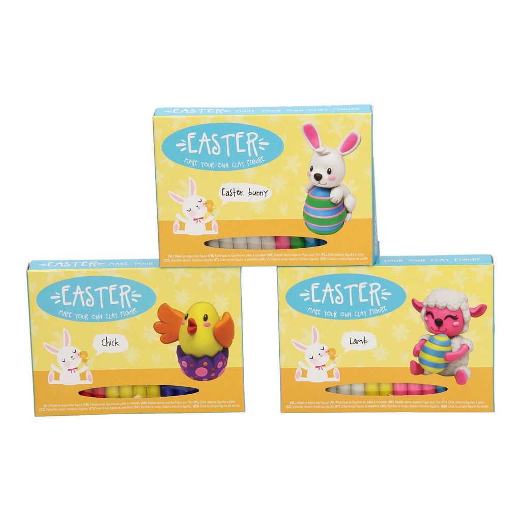 Oster-Knetset aus Ton, 90 Gramm, verschiedene Farben, für Kinder ab 3 Jahren