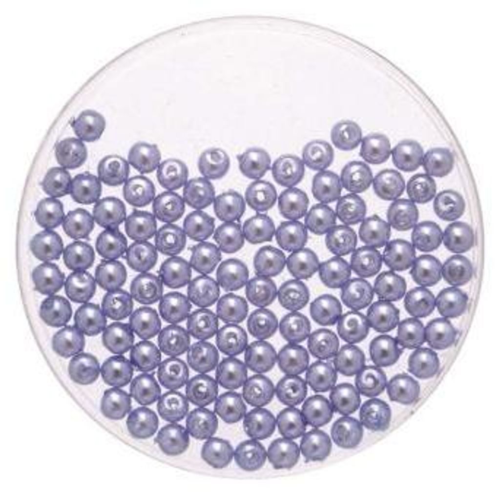 Glorex Wachs Perlen 6 mm 60 Stück, blau