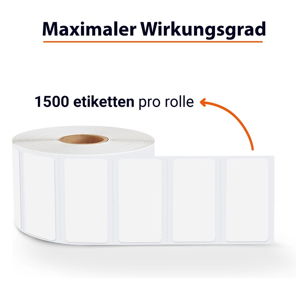 Zebra-kompatible Etiketten - 57 mm x 32 mm - 1500 Etiketten Produktbild 4