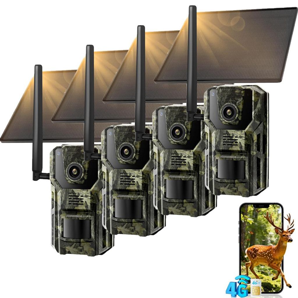 4 pièces 4G LTE caméra sauvage avec app & détecteur de Image du produit 