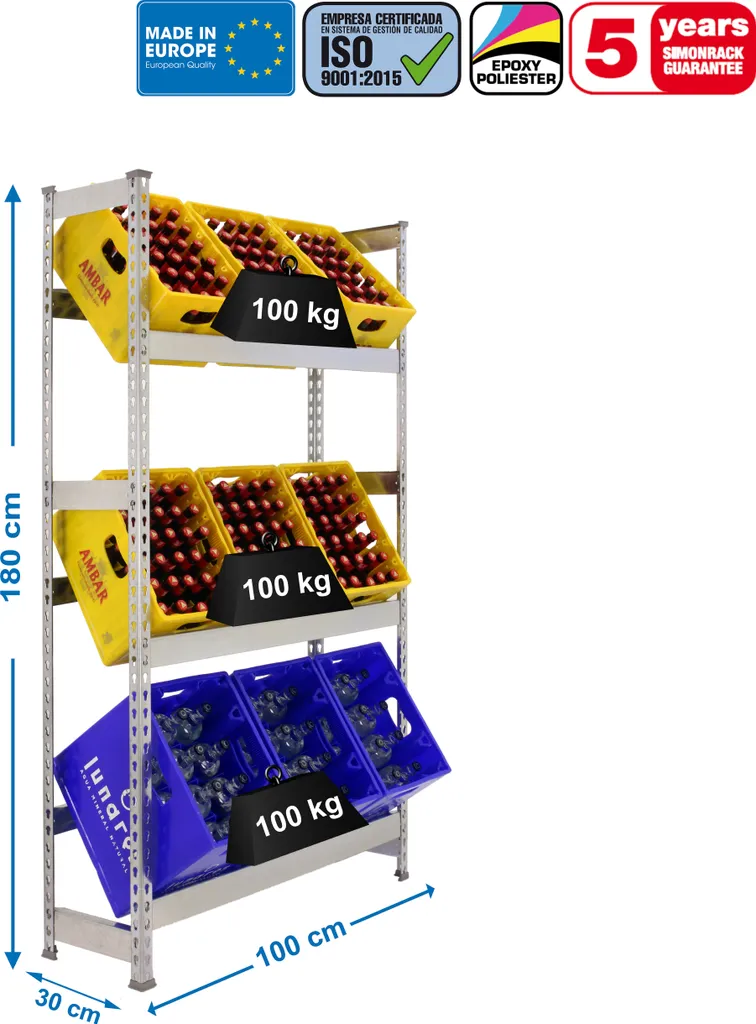 Rayonnage de stockage pour boissons et bouteilles Simonrack