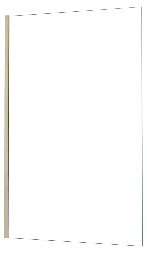 Duschspa Walk-In Dusche 100x200cm Duschwand Gold gebürstet Produktbild 