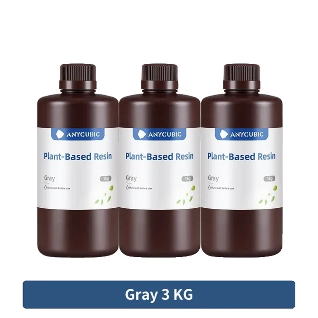 Résine 3D ECO Gris 3 KG Soluble dans l'Eau pour Imprimantes LCD 405nm