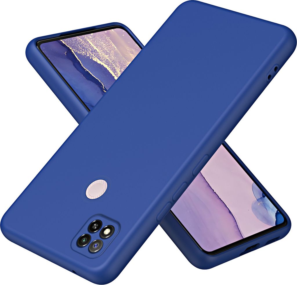 Redmi 10A Hülle, Flüssig Silikon Handyhülle Stoßfest Kratzfest Schutzhülle für Xiaomi Redmi 10A / Redmi 9C Blau