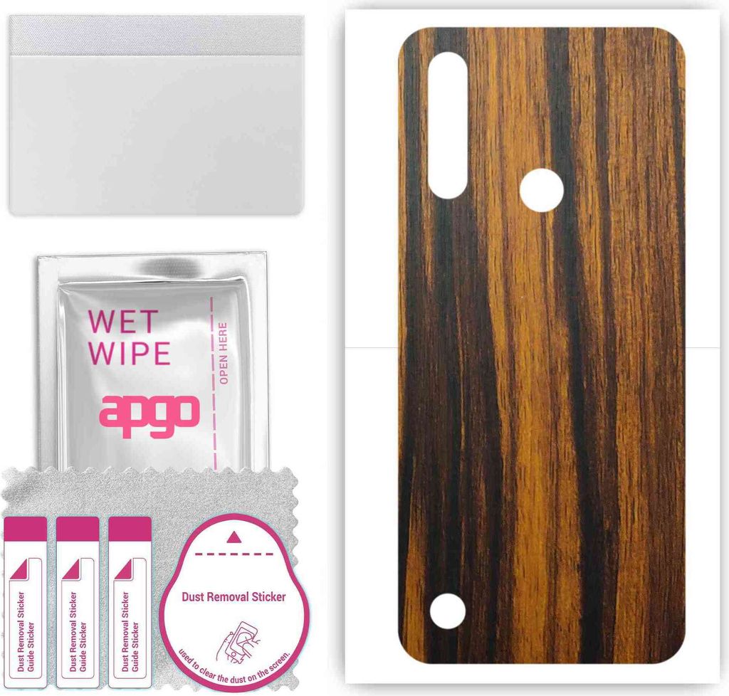 apgo Rückseite Schutzfolie, Skin, kompatibel mit Lenovo A8, Hinten Displayschutzfolie aus Vinylfolie, kratzfest, einfache Montage - Tigerwood