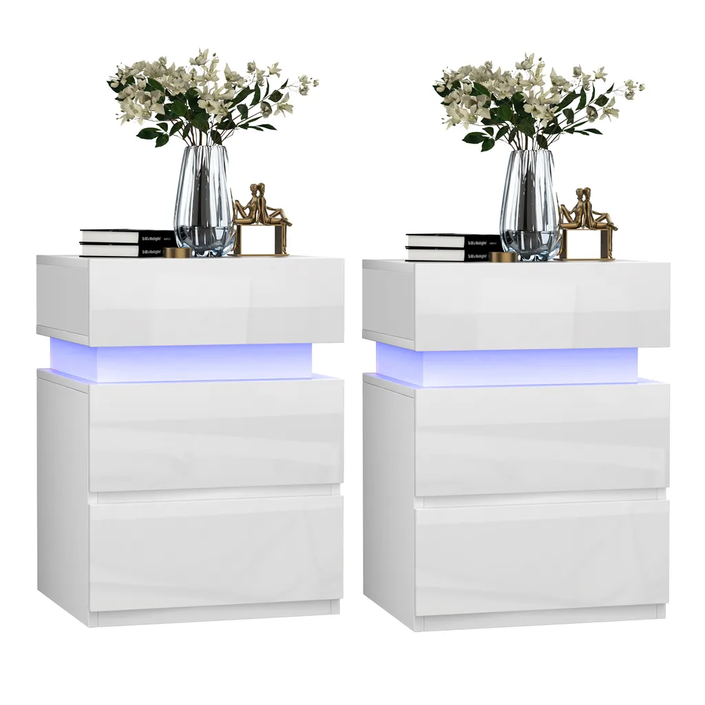 Table de nuit LED avec tiroirs : fini le désordre dans la chambre