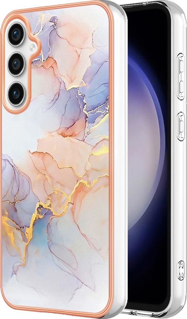 Hülle für Samsung Galaxy S23 FE Muster TPU Silikon Stoßdämpfer Bumper Schutzhülle Grau