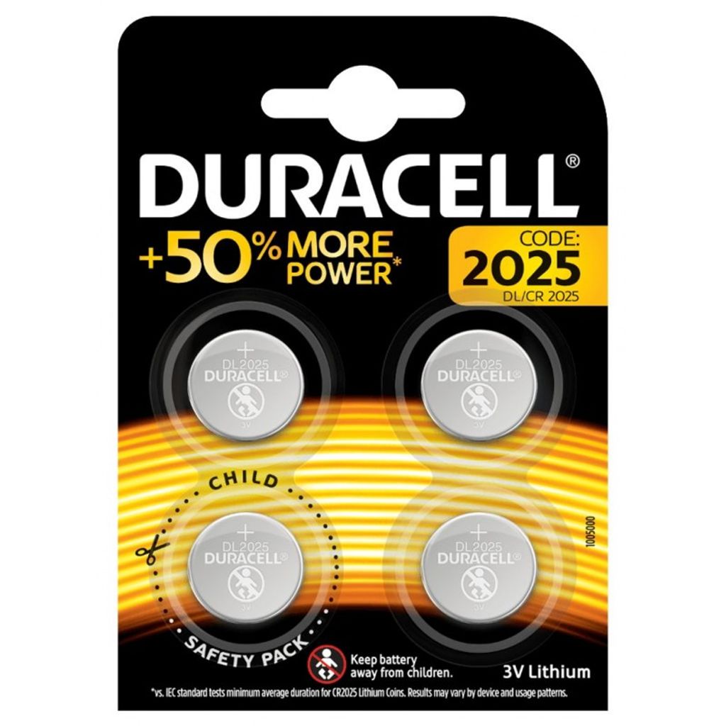 Duracell 4 Batterien 3V Lithium 2025 (2er Pack) Duracell Pack